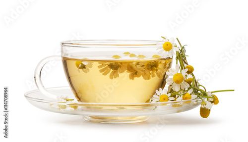Fototapeta Naklejka Na Ścianę i Meble -  Cup of medicinal chamomile tea