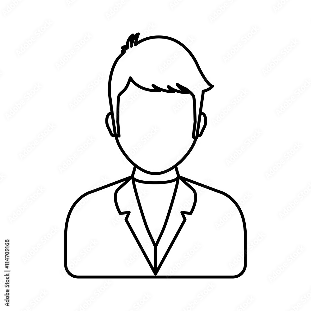 Male avatar concept represented by man icon. isolated and flat illustration 