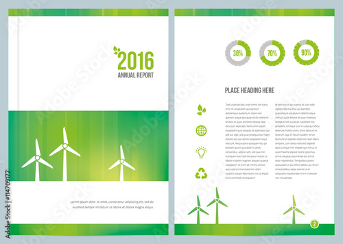 Modern Environmental Annual Report Cover Design