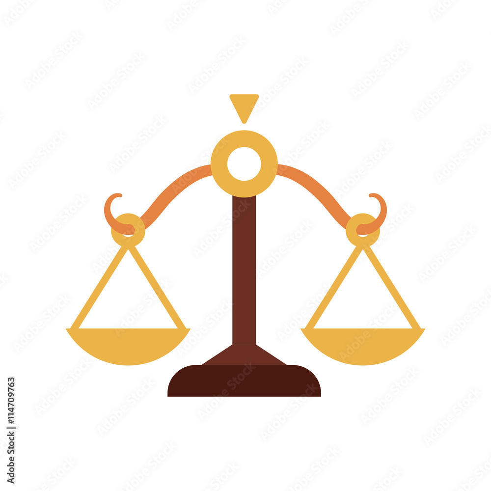 Law and Justice concept represented by Balance icon. isolated and flat illustration Law and Justice concept represented by Balance icon. isolated and flat illustration
