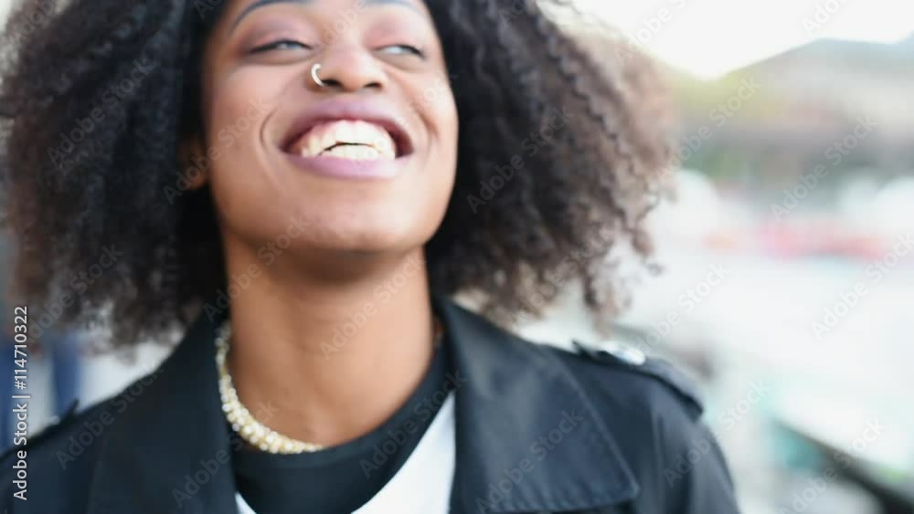 Woman laughing