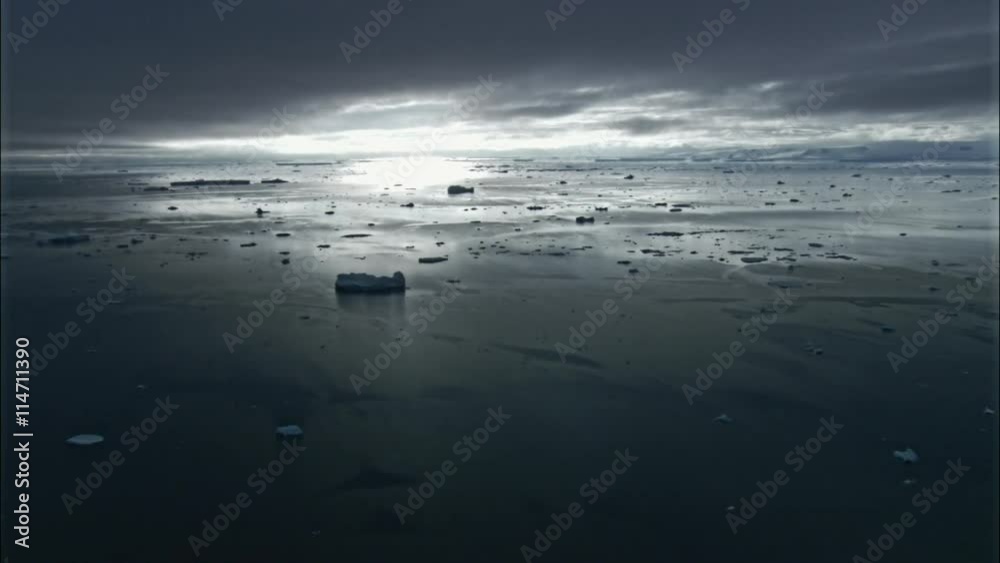 Ice on water