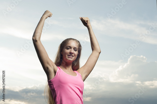 The woman against the sky