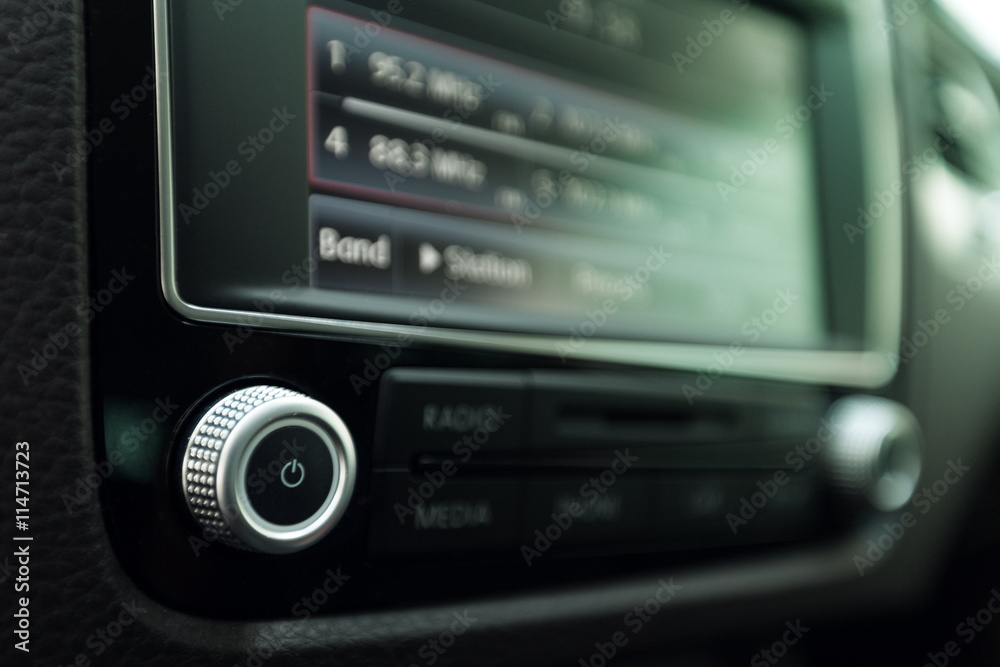 Fototapeta premium Smart multimedia touchscreen system for automobile