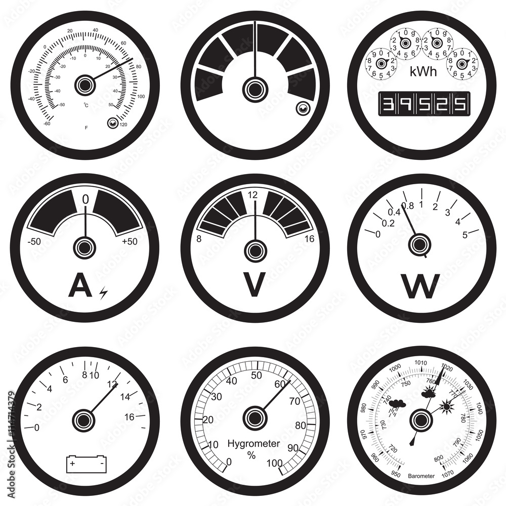 Naklejka premium measuring instruments vector illustration