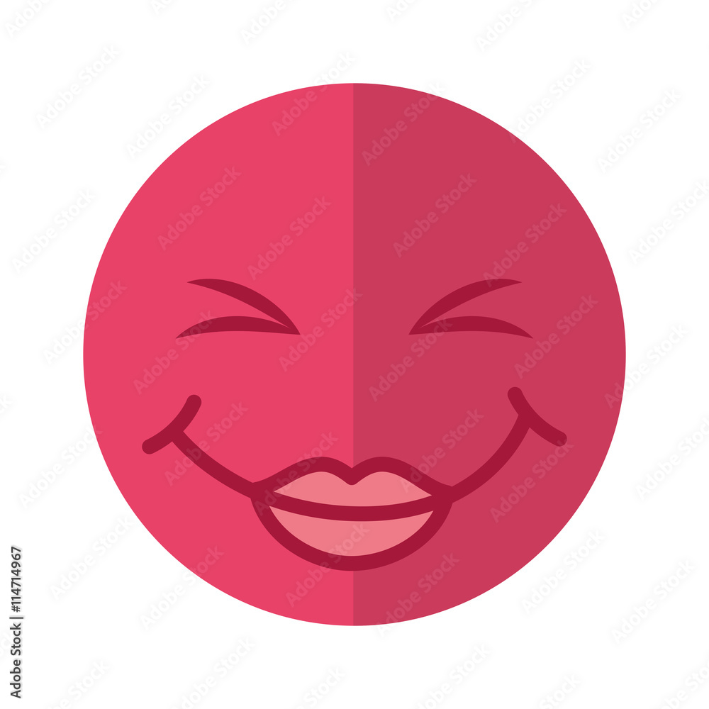 Cartoon face concept represented by circle design. isolated and flat illustration Cartoon face concept represented by circle design. isolated and flat illustration