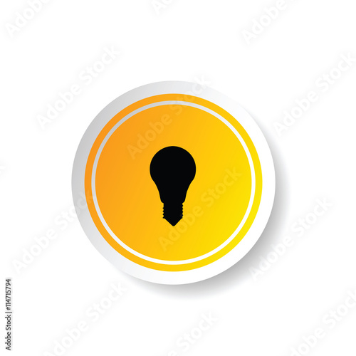 sticker of lightbulb icon illustration