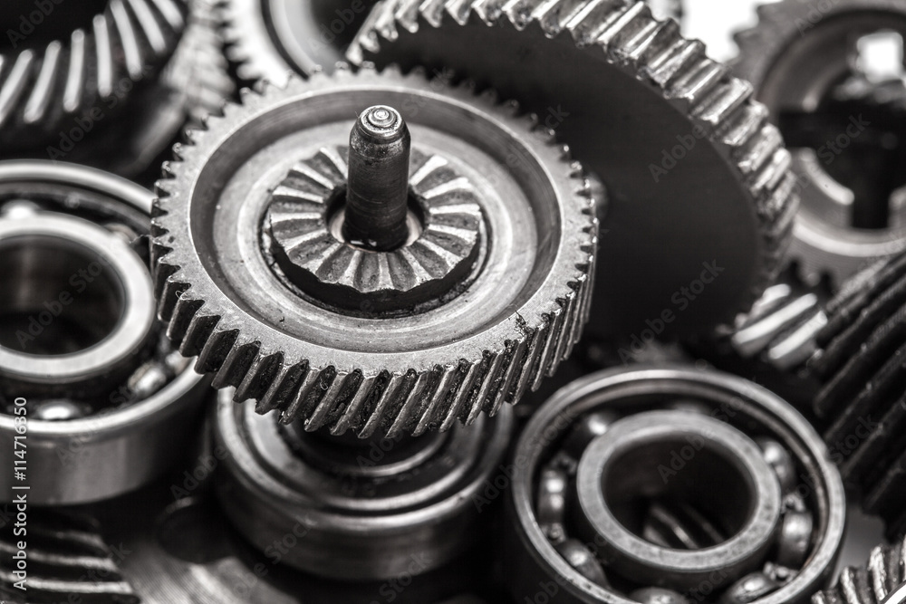 Gear metal wheels, isolated on white background Gear metal wheels, isolated on white background