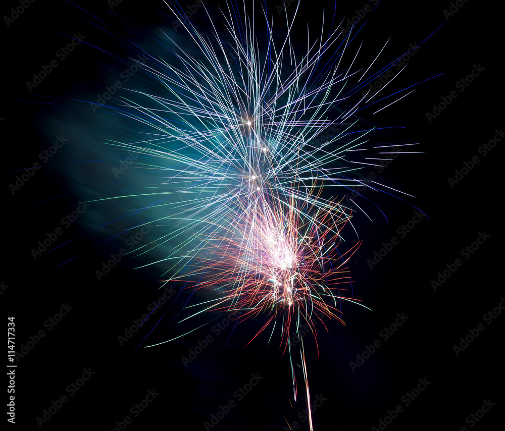 fireworks on black background fireworks on black background