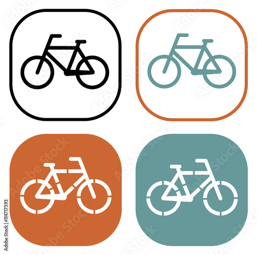 Bicycle icon set