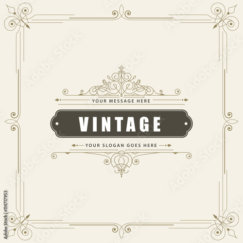 vintage ornamental greeting card