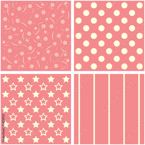 Vector set of four patterns.