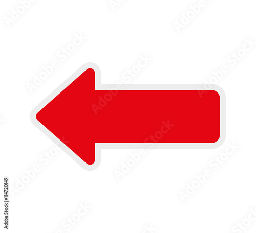 Way and direction concept represented by arrow icon. isolated and flat illustration 