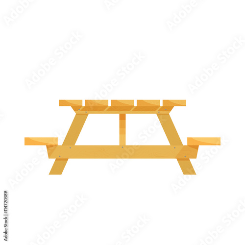 Empty wooden table for product placement with white background.