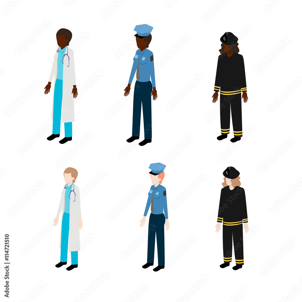 Set of isometric rescuers Set of isometric rescuers