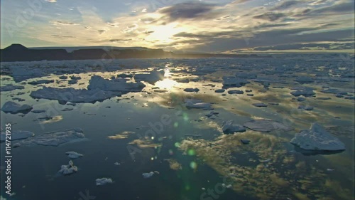 Ice floes and clouds photo