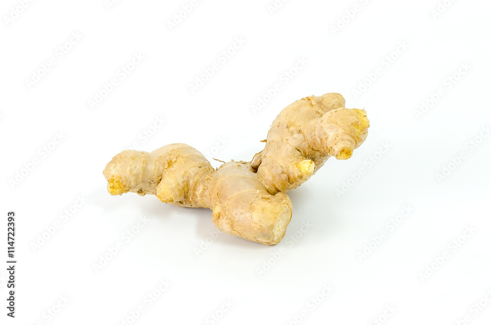 Fresh ginger root isolated on white background Fresh ginger root isolated on white background