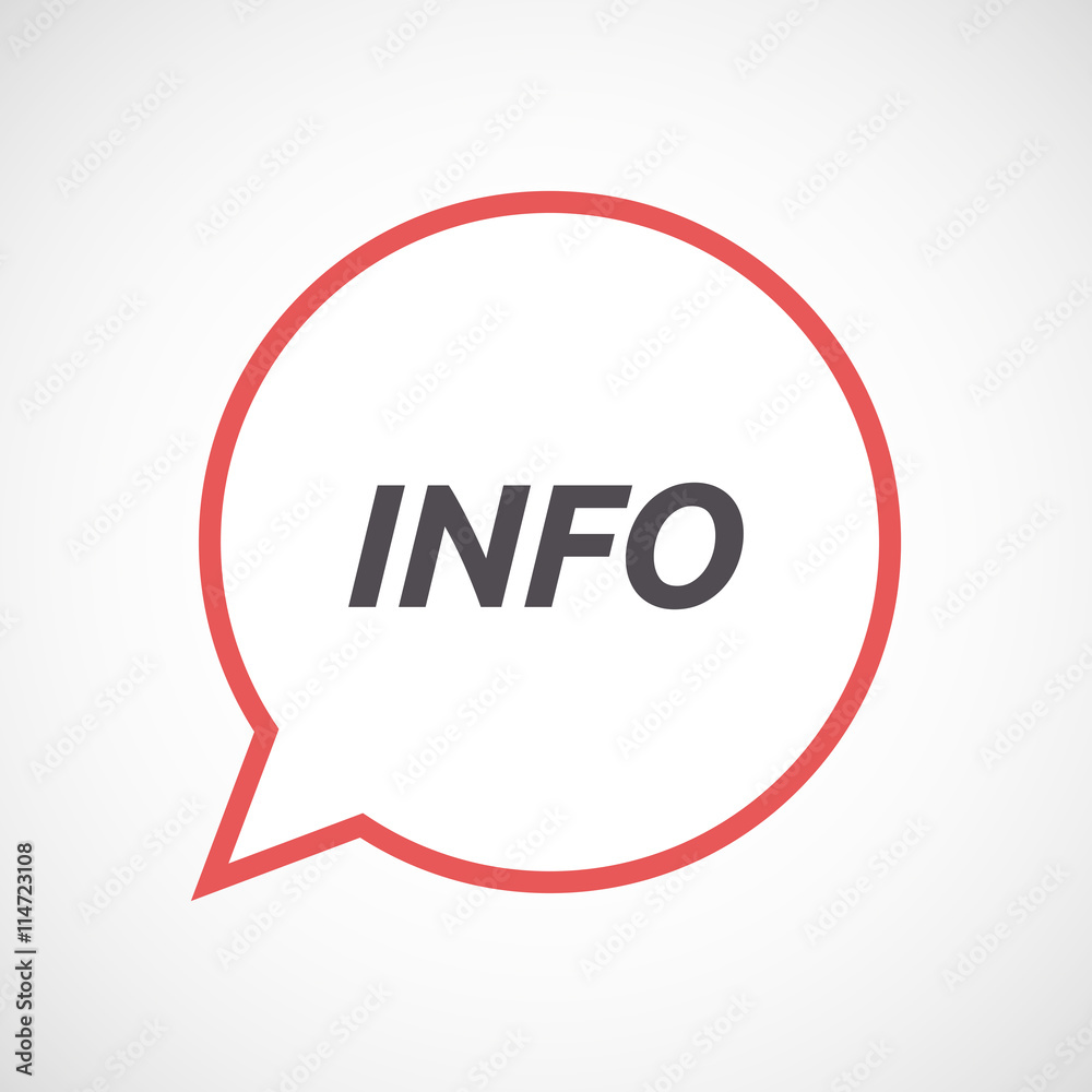 Isolated comic balloon icon with the text INFO Isolated comic balloon icon with the text INFO