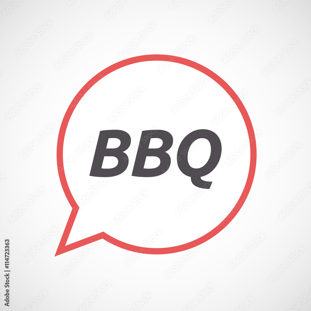Isolated comic balloon icon with the text BBQ Isolated comic balloon icon with the text BBQ