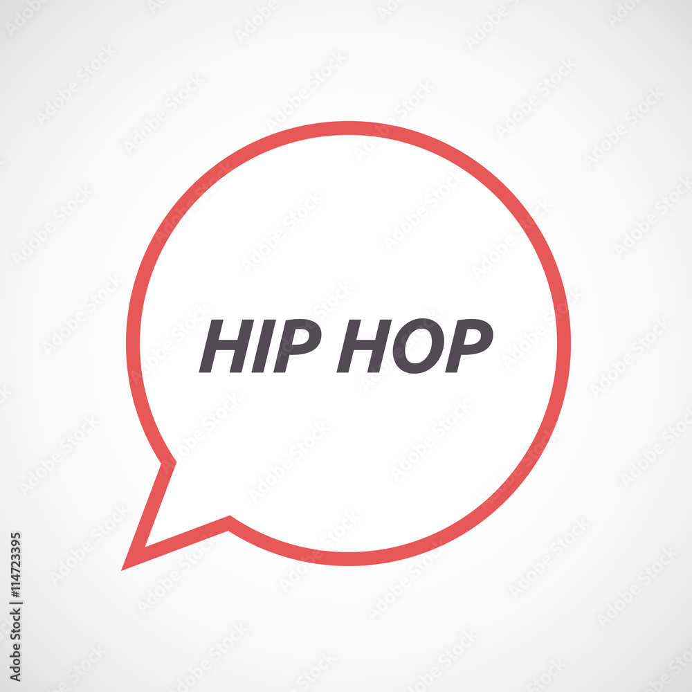 Isolated comic balloon icon with the text HIP HOP Isolated comic balloon icon with the text HIP HOP