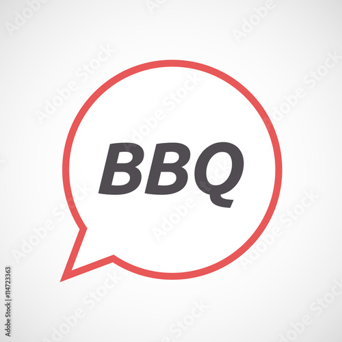 Wallpaper Mural Isolated comic balloon icon with    the text BBQ Torontodigital.ca