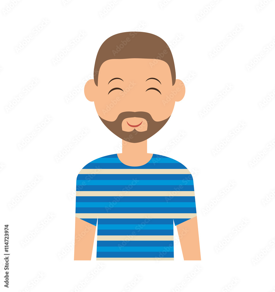 Person concept represented by man cartoon icon. Isolated and Flat illustration Person concept represented by man cartoon icon. Isolated and Flat illustration