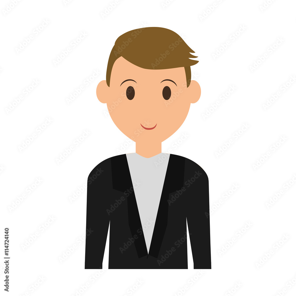 Person concept represented by man cartoon icon. Isolated and Flat illustration Person concept represented by man cartoon icon. Isolated and Flat illustration