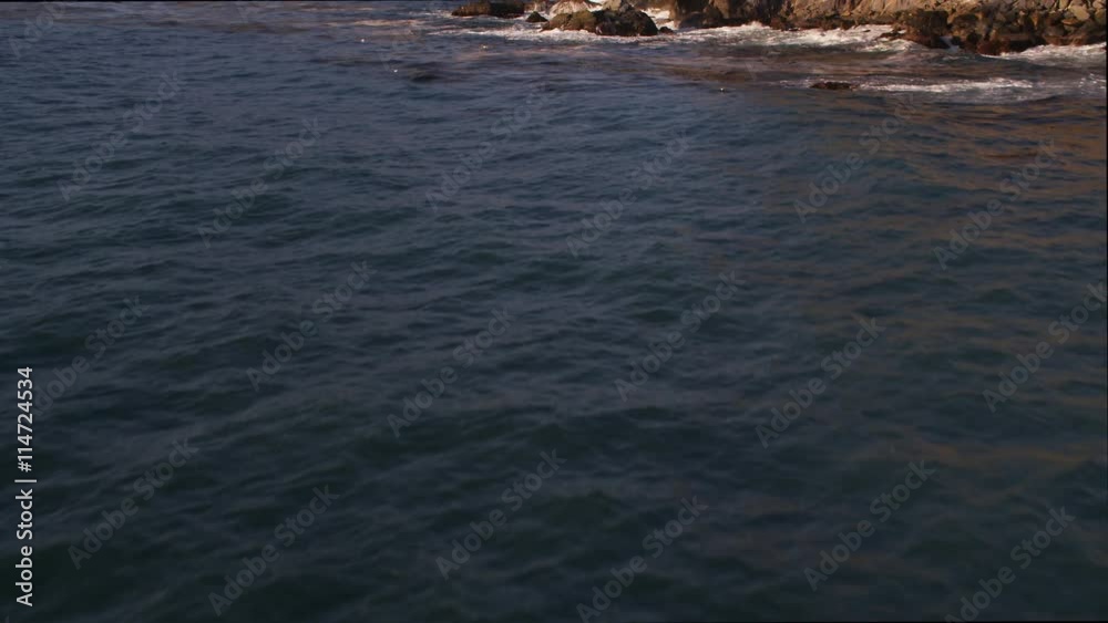 Flying low toward the arid Catalina coastal hills. Shot in 2010.