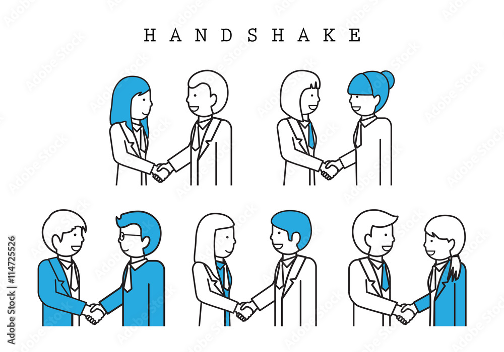 Businesspeople Handshake - Isolated On White Background-Vector Illustration,Graphic Design. For Web,Websites, Print Materials Businesspeople Handshake - Isolated On White Background-Vector Illustration,Graphic Design. For Web,Websites, Print Materials
