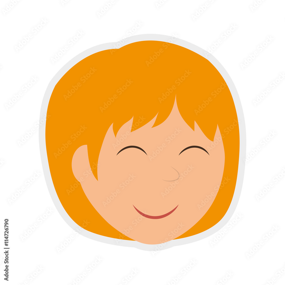 Person concept represented by cartoon woman icon. isolated and flat illustration Person concept represented by cartoon woman icon. isolated and flat illustration