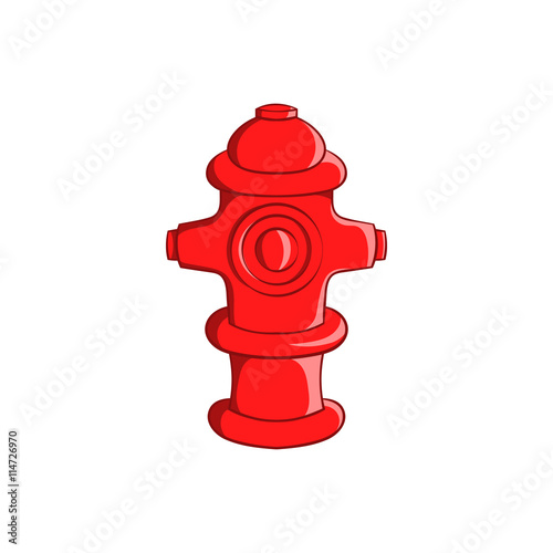 Fire hydrant icon, cartoon style