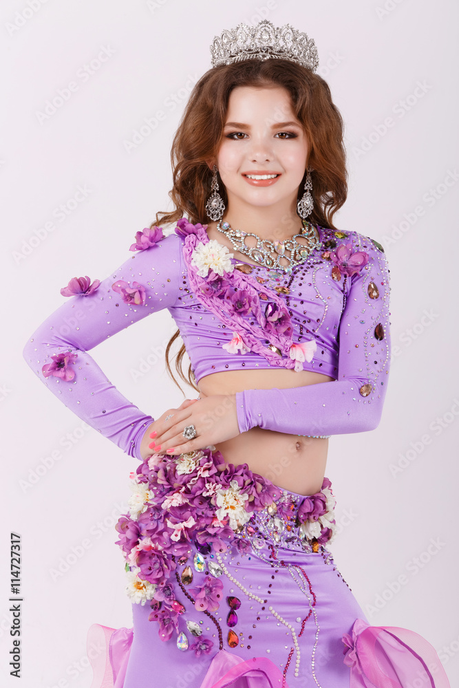 Little girl beauty contest winner, bellydancer Little girl beauty contest winner, bellydancer