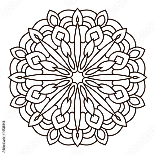 Symmetrical circular pattern mandala.