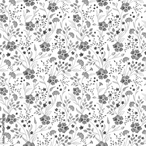 sunny pastel floral print. Seamless background