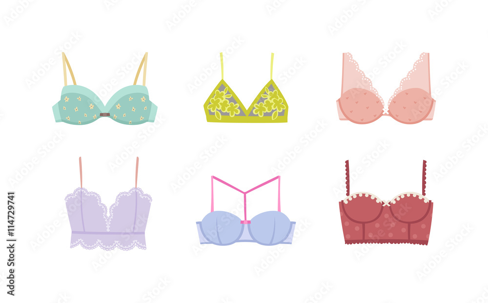 Fashion bra on white background. Vector bra fashion underwear lingerie clothing. Brassiere clothes women breast bra romance sensuality. Lady lace romantic seduction brassiere. Fashion bra on white background. Vector bra fashion underwear lingerie clothing. Brassiere clothes women breast bra romance sensuality. Lady lace romantic seduction brassiere.