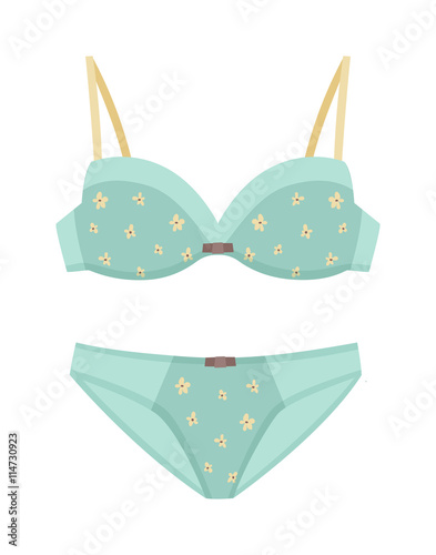 Underwear silhouette isolated male and female underwear isolated on white background. Underwear isolated vector clothing cotton textile pants and underwear isolated beauty bra woman accessory