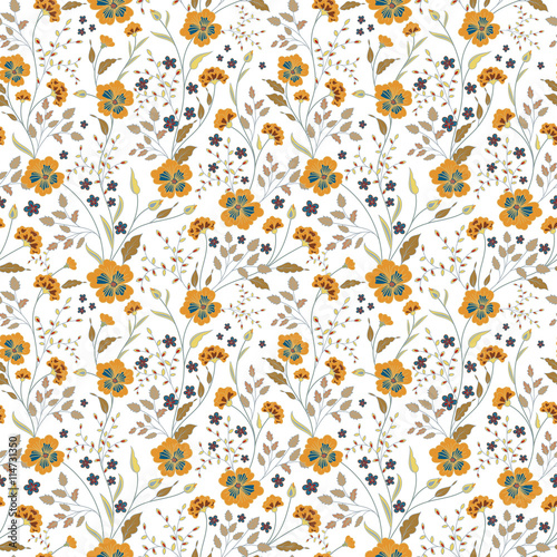 cute little pink flowers seamless pattern background. vector