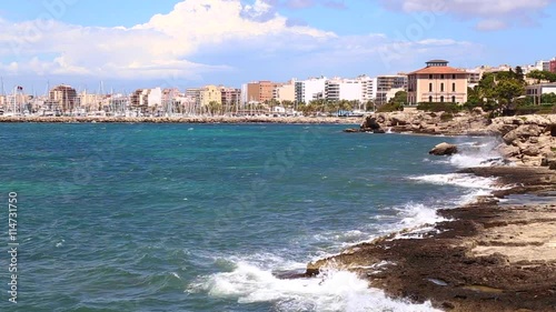View of coast in Llucmajor, Majorca, Spain photo