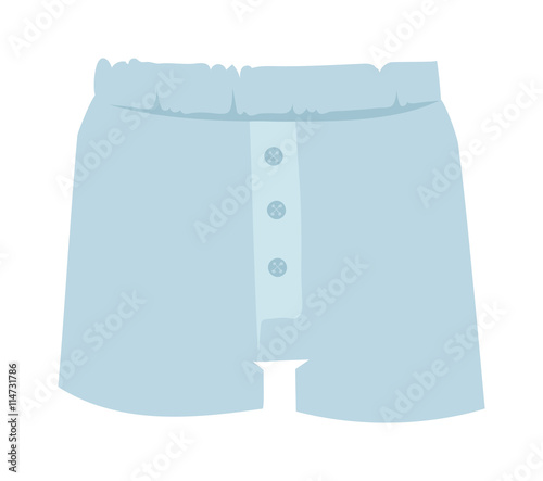 Blue mens boxer briefs isolated on white background. Fashion underwear clothes underpants boxers. Vector isolated panties briefs textile underpants boxers. Sport drawers fitness men underwear.