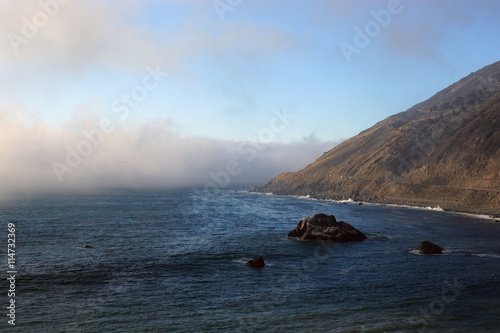 foggy coastline near Big Sur California