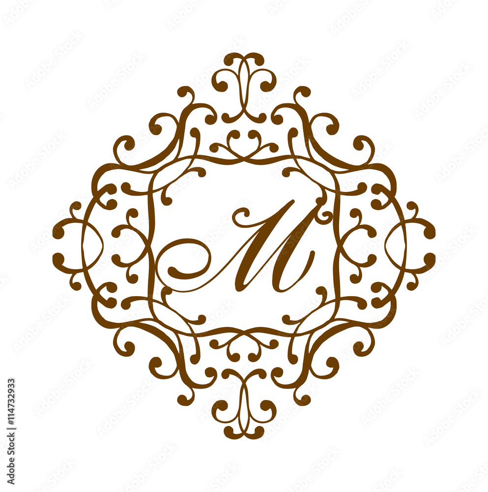 Business M sign monogram logo and badge emblem line vector illustration. Emblem monogram luxury badge logo template flourishes calligraphic M elegant ornament lines vector. Business M sign monogram logo and badge emblem line vector illustration. Emblem monogram luxury badge logo template flourishes calligraphic M elegant ornament lines vector.