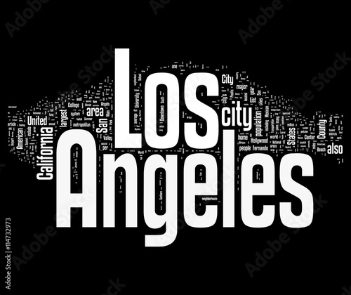Los Angeles collage of word concepts