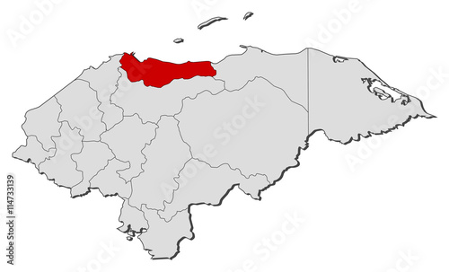 Map - Honduras  Atl  ntida