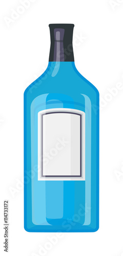 Alcohol tequila blue bottle restaurant liquid vector. Tequila scotch brewery tequila bottle drink vermouth liquor. Party drink bottle design beverage. Alcohol lifestyle healthy drink.