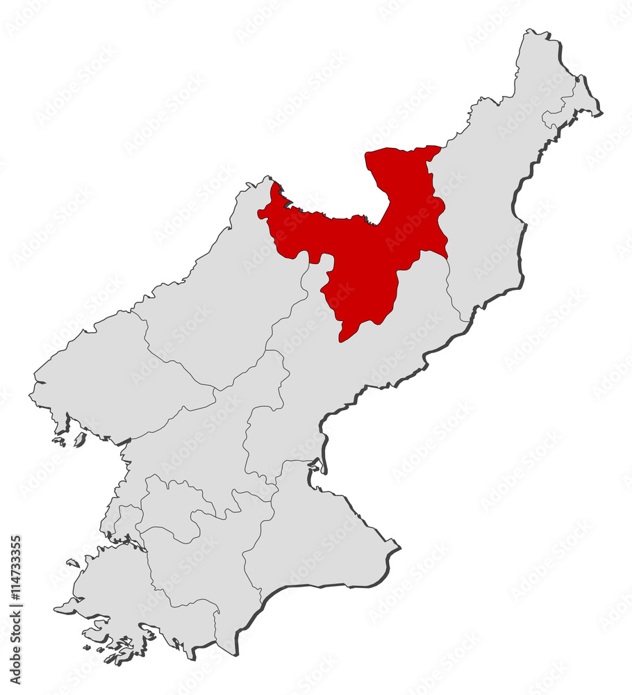 Map - North Korea, Ryanggang