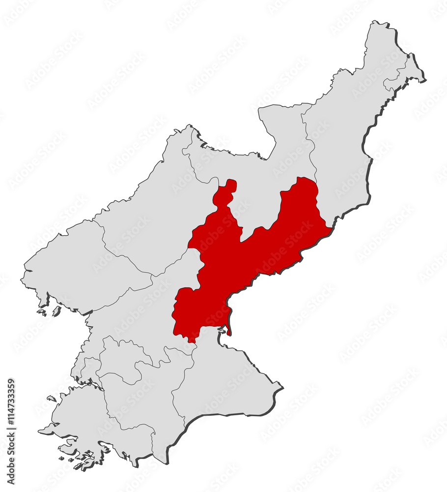 Map - North Korea, South Hamgyong