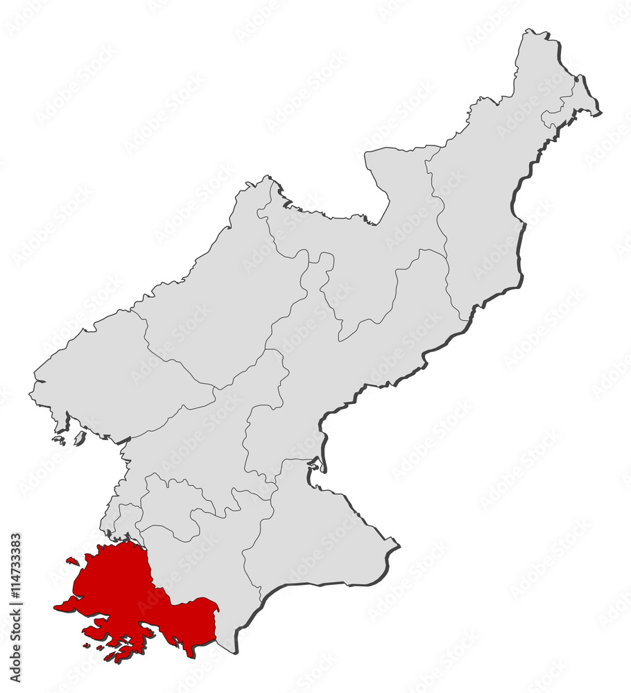 Map - North Korea, South Hwanghae