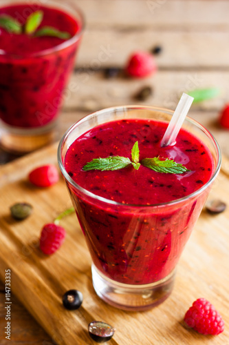 berry smoothie in a glass