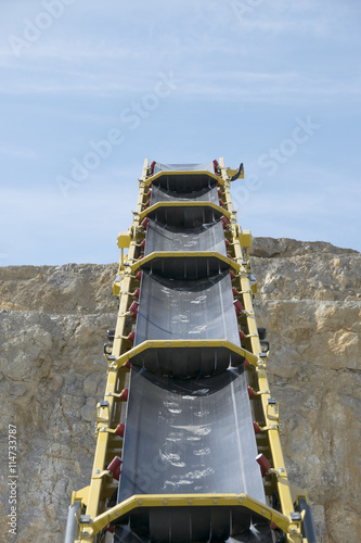 Conveyor belt in the mine