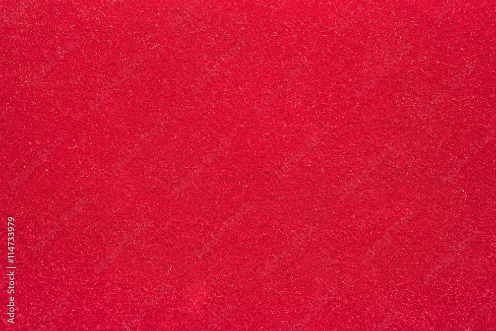Macro shot of a red felt surface